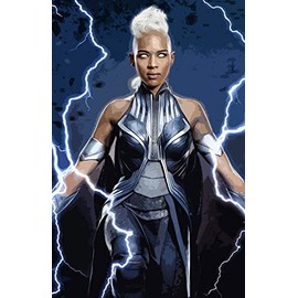 NLopezArt Storm Xmen Illustration Superhero Comic Book Pop Art Poster Print (11x17 inches) (11x17)