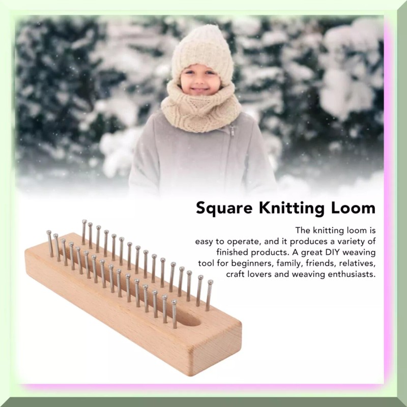 Vivora Wooden Square Knitting Loom Kit - DIY Weaving Tool
