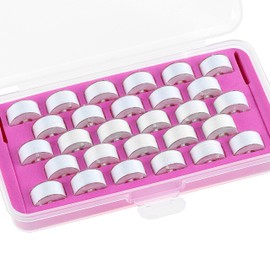 New brothread 28pcs White 60S/2 (90WT) Prewound Bobbin Thread Plastic Size A SA156 for Embroidery and Sewing Machines DIY Embroidery Thread Sewing Thread