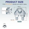sourcing map 20 Pcs M8 Steel Wire Rope Clip Clamps,