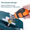 Geokin: 8-in-1 Magnetic Ratcheting Screwdriver Set with Phillips/Torx/Hex/Square Heads -