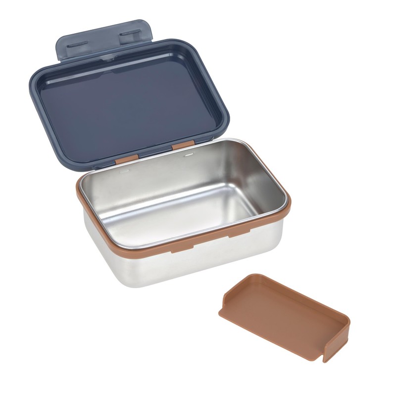 LÄSSIG Children’s Lunch Box, Stainless Steel Breakfast Box, Sustainable, for
