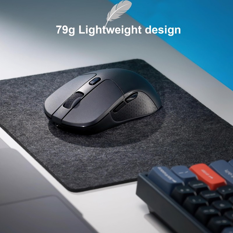 Keychron M3 Wireless Mouse, PAW3395 Sensor with Programmable Macro Button