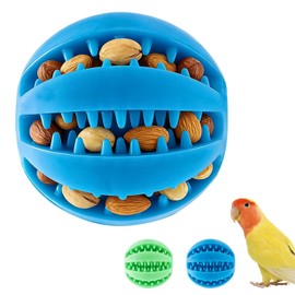 KCMOSGI 2 PCS Parrot Feeder Chew Toy Balls, Bird Treat Ball for Teething, Bird Foraging Toy for Parakeets, Cockatiel, Love Birds and Small Birds
