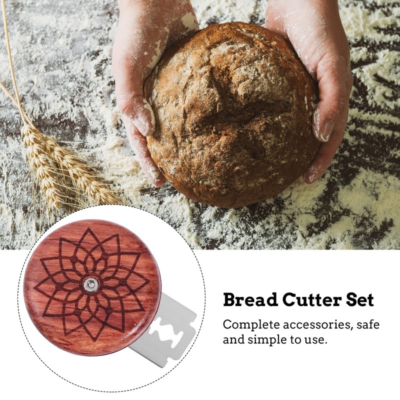 DOITOOL Bread Lame Cutter,Wooden Bread Bakers Lame Slashing Tool with