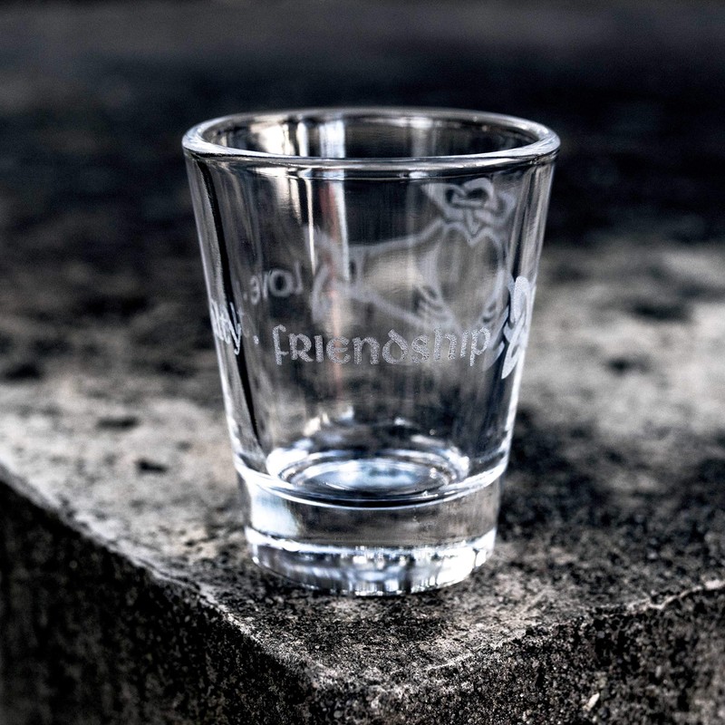 2oz Claddagh Shotglass LASER