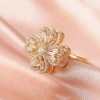 Dtup Anillo De Flor Giratorio Anti Estrés Chapado En Oro