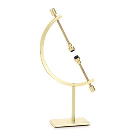 JUXYES Golden Toned Sphere Holder Caliper Stand, Caliper Style Display Stand For Mineral, Ornament, Gem, Shell, Coin, etc (S)