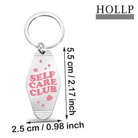 Self Love Club Keychain Positive Mental Health Keychain Positive Vibes (self care club K CA)