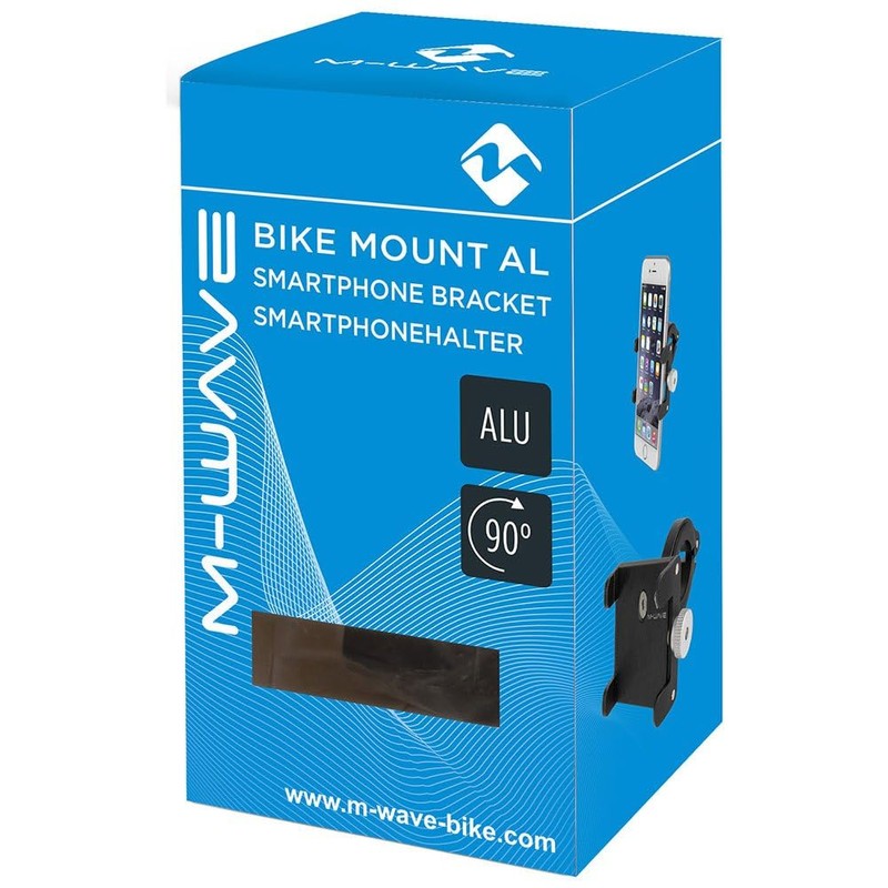 M-Wave Unisex – Erwachsene Bike Mount AL Smartphone-Halter, Schwarz, 60-95