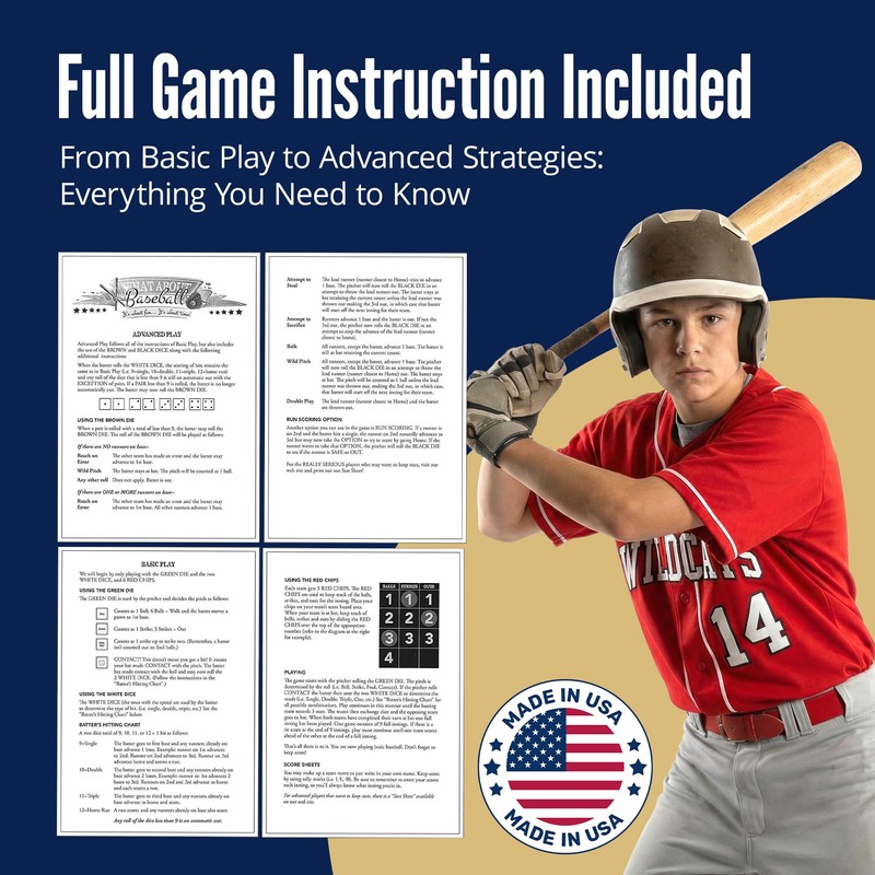 What About Baseball Board Game, Baseball Games for Kids and