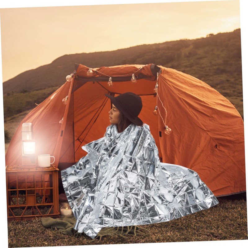 Kisangel 10pcs Survival Blanket Emergency Camping Blanket for for Inclement