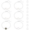 UNICRAFTALE 12 Sets Bracelet Bezel Settings Stainless Steel Bracelets Cabochon