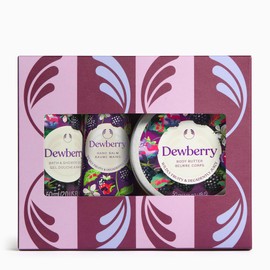 The Body Shop Dewberry Mini Gift Set, Shower Gel 60ml, Body Butter 50ml, Hand Balm 30ml, Fruity Floral Body Care Trio, 96hr Hydration, Softening, Travel Size, Vegan Skincare Gift
