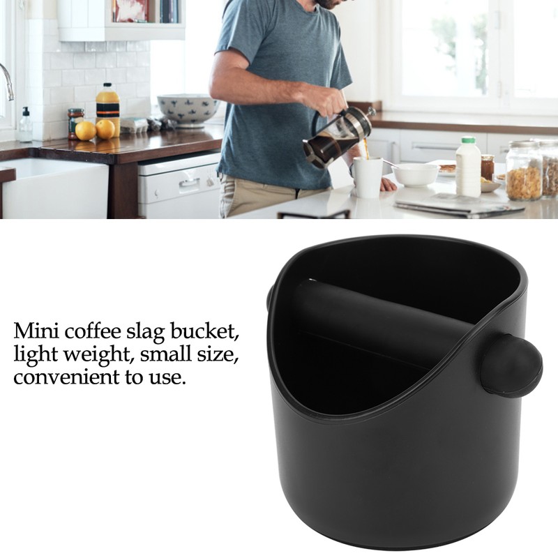 Coffee Knock Box Anti-Slip Coffee Slag Grounds Bucket with Rubber