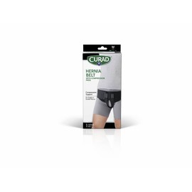 Curad Hernia Belt with Compression Pads, Black, Medium