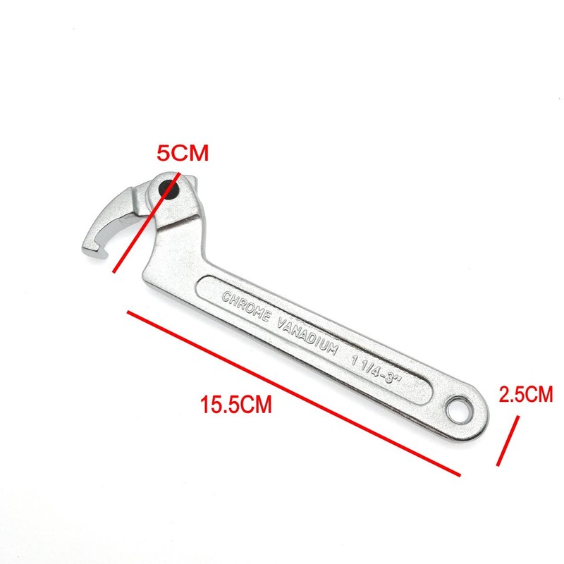 JZK 32-75mm, C Spanner with Adjustable Hook, Adjustable Hook Wrench,