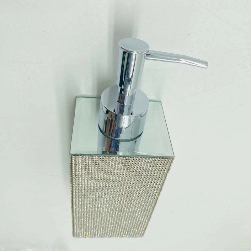 EagleWiz Sparkle Diamante Silver Bling Soap dispenser Hand Cream Pump