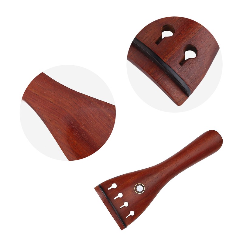 1Set Rosewood Violin Parts 4/4 Fittings Chinrest Pegs Tailpiece Tunners