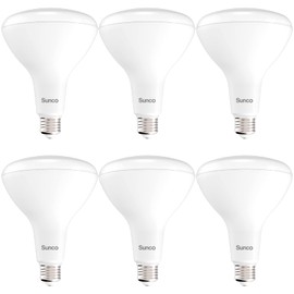 Sunco 6 Pack BR40 LED Light Bulbs, Indoor Flood Lights, Recessed Can Light Bulb, 1400 LM, 17W (100W Equivalent), 3000K Warm White, Dimmable, E26 Base, for Home, Bedroom, Kitchen UL