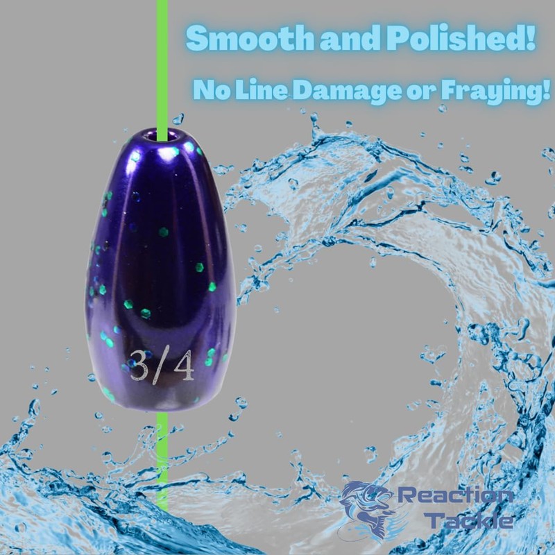 Reaction Tackle Tungsten Flipping Weights Sinkers - 1-1/4 June Bugs