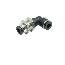 CDQBWKJGFJ 2 Pcs 1/4" x 1/4" Tube OD Push to Connect Bulkhead Fitting 90 Degree Elbow Pneumatic Quick Connect Air Fitting