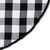 Holiday Time Black White Buffalo Plaid Christmas 48" Tree Skirt
