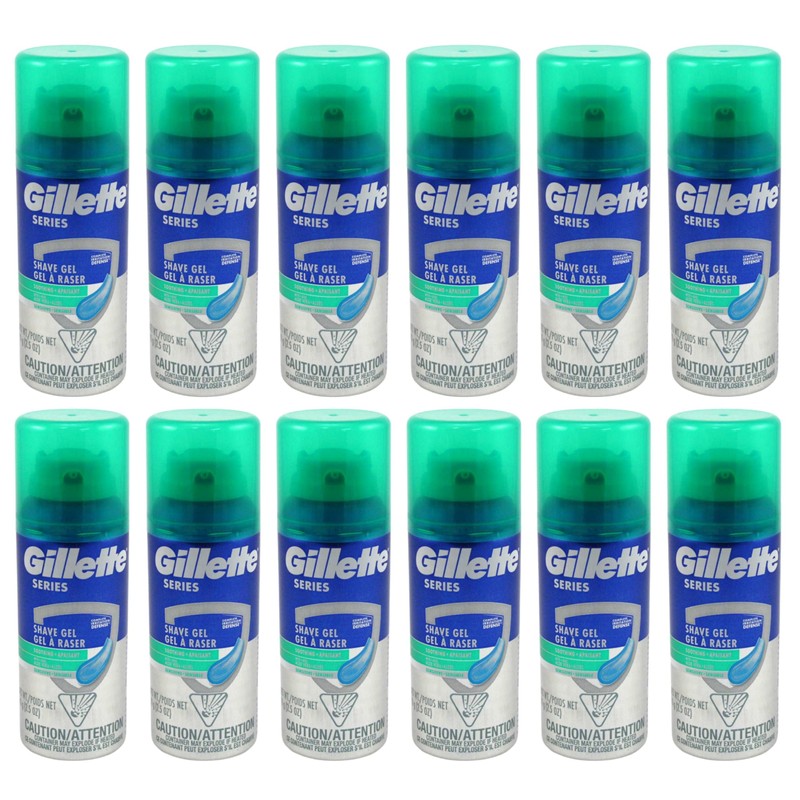 Gillette Series Shave Gel 2.5 Ounce (12 Pieces) Sensitive |