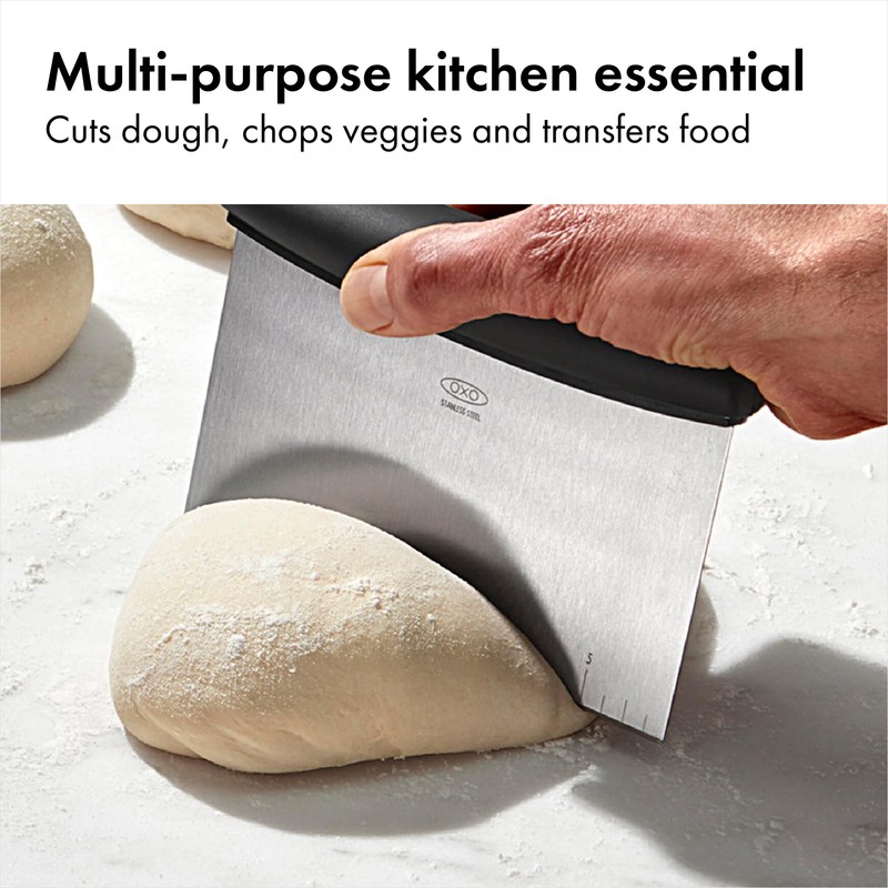 OXO Good Grips Stainless Steel Multi-Purpose Scraper & Chopper, Dough