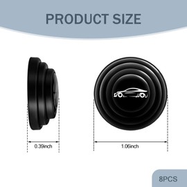 MOXRUQ 8 PCS Car Door Shock Absorber, Silicone Car Door Bumper Pads, Self-Adhesive Car Door Slam Stopper, Auto Soundproof Crash Pad, Door Protection Stickers-Collision Gasket for Most Cars (Black)