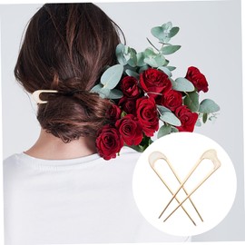 WOONEKY Metal u Shaped Hairpins French Hair Pin Forks for Chignon Fashionable Vintage Hairstyle Hair Sticks