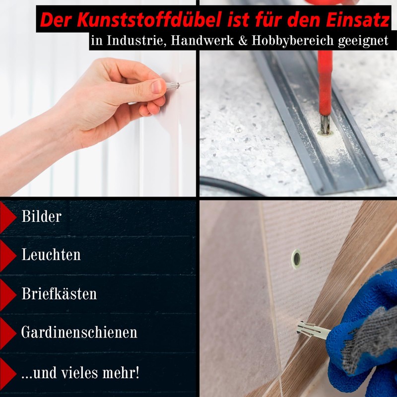 PRIOstahl Expansion dowels nylon dowels all-purpose dowels screw dowels professional