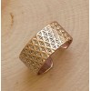 Megical Basket Pure Copper & Silver Adjustable Ring Pyramid Weave