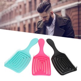 3 Cepillos Curvos para Desenredar Hiar, Cepillo para el Cabello, Cepillo Profesional con Ventilación Curvada, Peine para Peinar el Cabello para Uso en Seco y Húmedo, para Salón