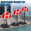 Portable Basketball Hoop 5.5-6.1Ft Height Adjustable LED Poolside Gift for