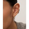 Two-Toned Convertible Cubic Zirconia Earrings for Women | Link Chain