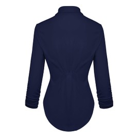 Hybrid & Company Womens Casual Work High Low Blazer Jacket JK45590X 1073T Navy 2X