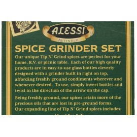 Alessi®  Coarse Sea Salt and Whole Black Peppercorns  Grinder Set