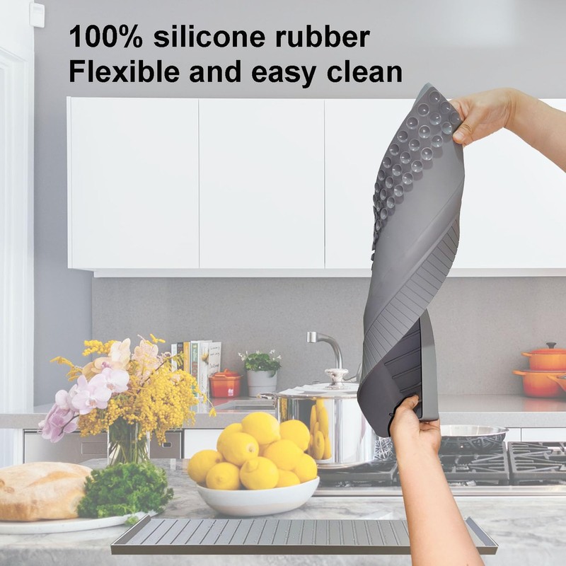 Silicone Sink Edge Protector & Splash Guards With Suction Cup