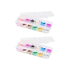 Healvian 4pcs DIY Nail Art Charms Sequins Paillettes Nail Design Fashion Decorations for Manicure Accessories