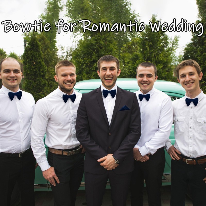 GHTIYLP Oversized Bow Ties for Men, Pre-tied Velvet Bowties Men