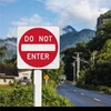 OLANZU Do Not Enter Sign 30”x30” - Pack of 2