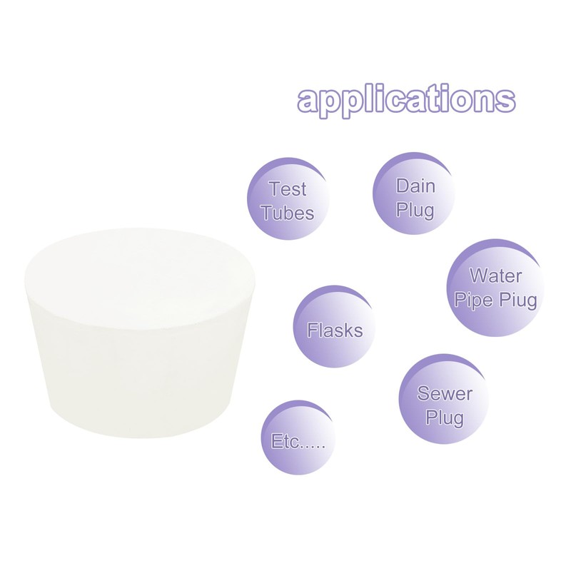 sourcing map Rubber Tapered Plug 62mm to 75mm Solid Test