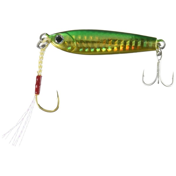Jackson GGD, Gallop Assist Long Cast Metal Jig, 2 inches (52 mm), 1.1 oz (32 g), Gold Green Lure