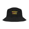 Lufufu Vietnam Veteran Military Embroidered Bucket hat Black