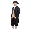 BLESSUME Rococo Men Colonial Costume Patriotic Adult Costume (Black Suit,