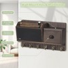 RELBRO Key Holder Wall Mount, Wooden Mail and Key Organizer