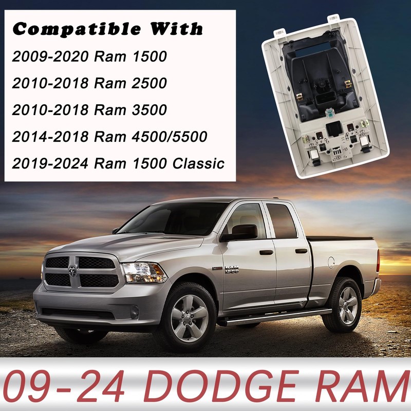 TQPONLY Overhead Console LED Dome Light Compatible with Dodge Ram