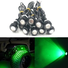 Unbranded 10x Waterproof Green LED Rock Light ATV SUV Off-Road Truck Underbody Trail Light