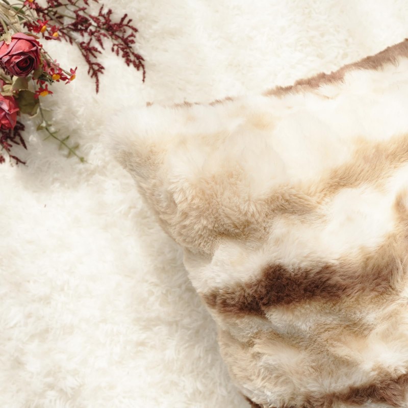 SeaBeauty Faux Fur Cushion Cover, Decorative Pillow Cover Luxury Soft